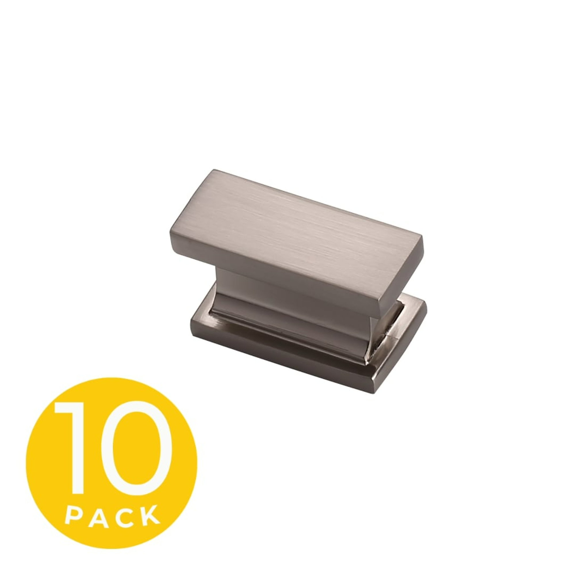 Sapphire, Hexa Series 1 in. Modern Brushed Satin Nickel Rectangle Cabinet Knob (10-Pack), #SP-2891-51-BSN-10